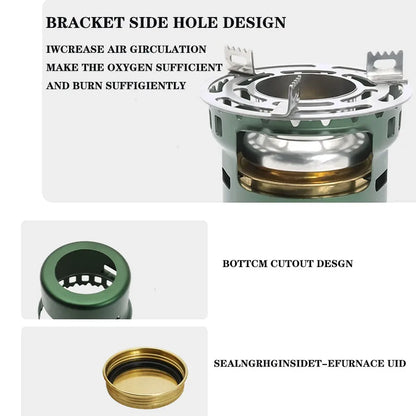 Portable Outdoor Alcohol Stove Green