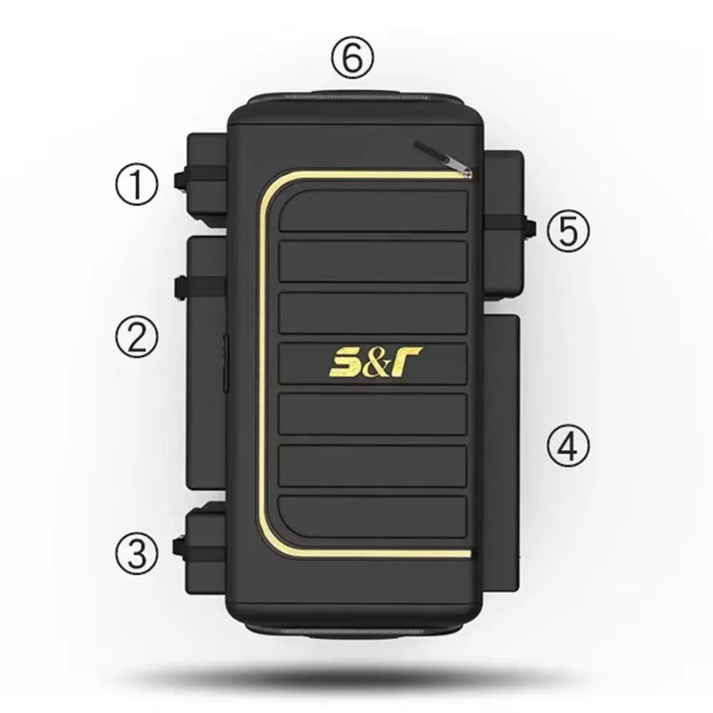 70L Foldable Storage Organizer with Lid Box Black