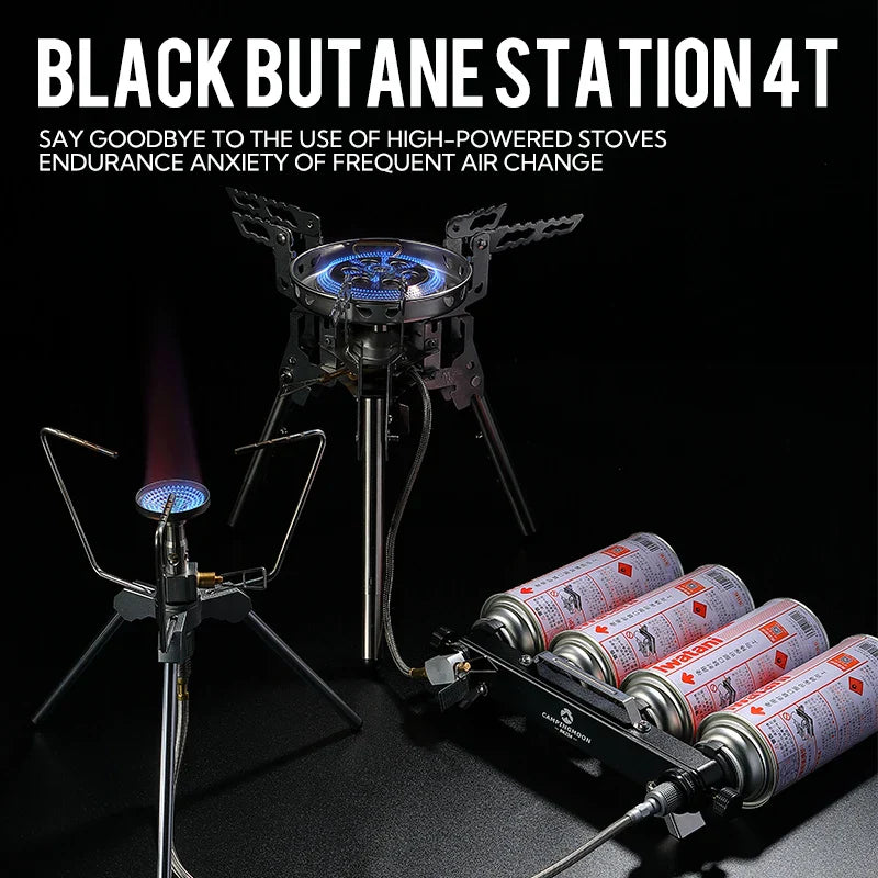 Butane Gas Canister Shifter Adapte Camping Stove Refill Saver Converter Black