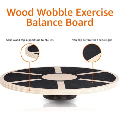 Multifunctional Wooden Wobble Balance Board