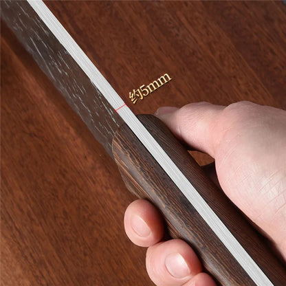 1KG Handmade Forged Chopping Knife 5mm Thick Bone Cleaver Black