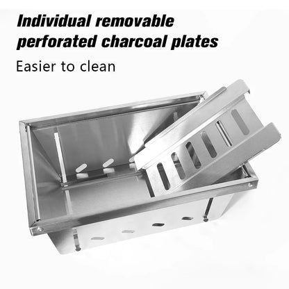 IGT Camping Folding Barbecue Stove Silver