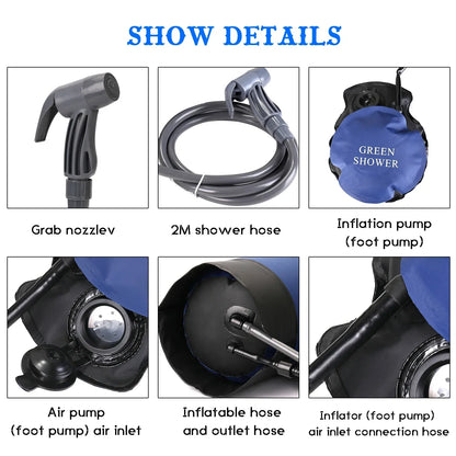 Pressure Shower with Foot Pump