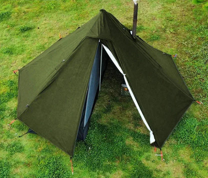 Tipi Hot Tent with Chimney Window Bushcraft Green