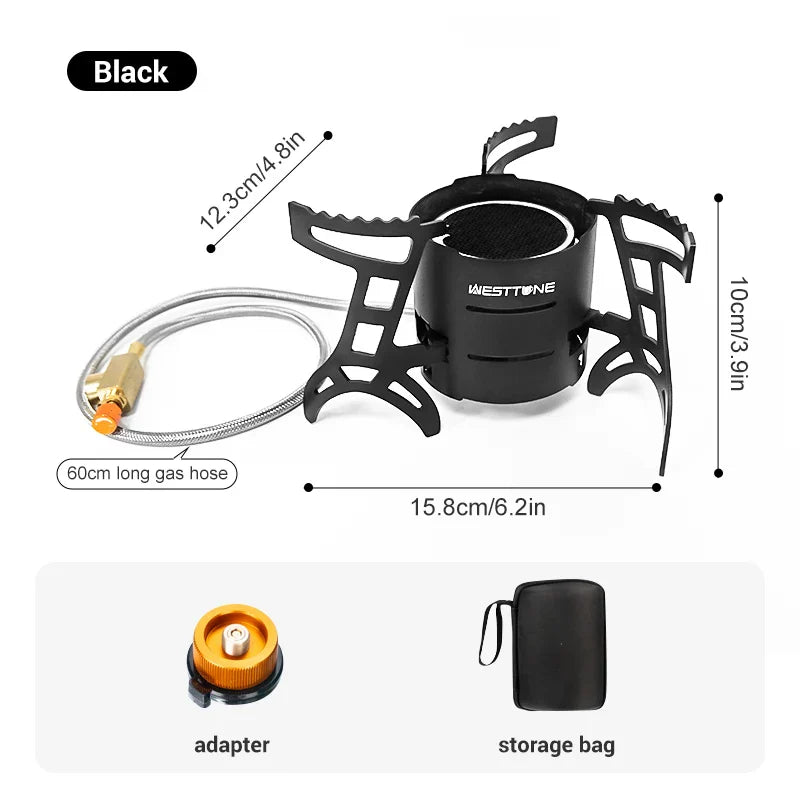 2600W Infrared Camping Stove Black