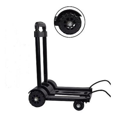 Foldable 4-Wheel Hand Truck Portable Cart Black