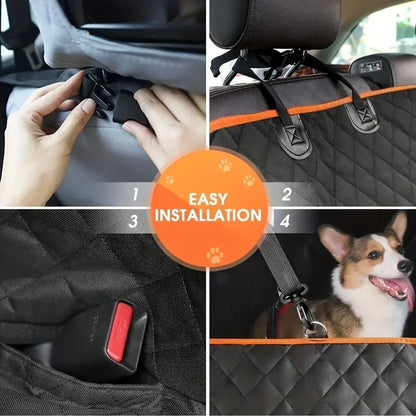 Waterproof Dog Car Seat Cover Scratch-Resistant Protector Black