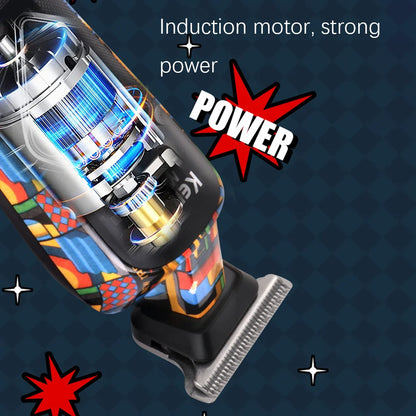 Hair Trimmer for Men 0mm T-Blade Electric Clipper Beard Razor Black