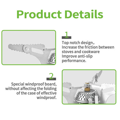 1940W Camping Gas Stove Silver