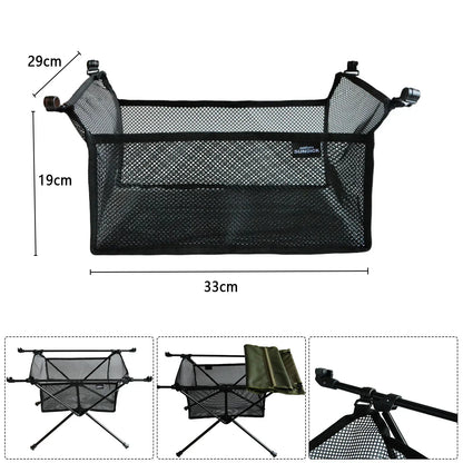 Folding Table with Portable Storage Net