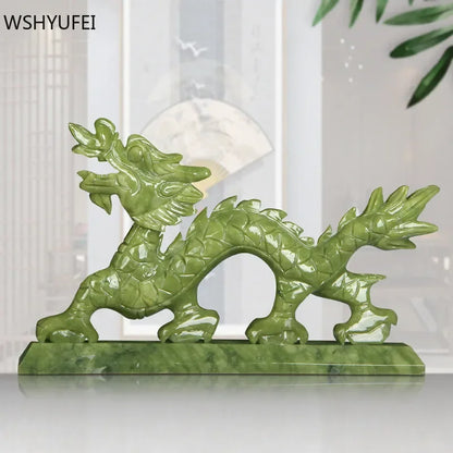 Feng Shui Elegance: Chinese Zodiac Dragon Jade Ornaments