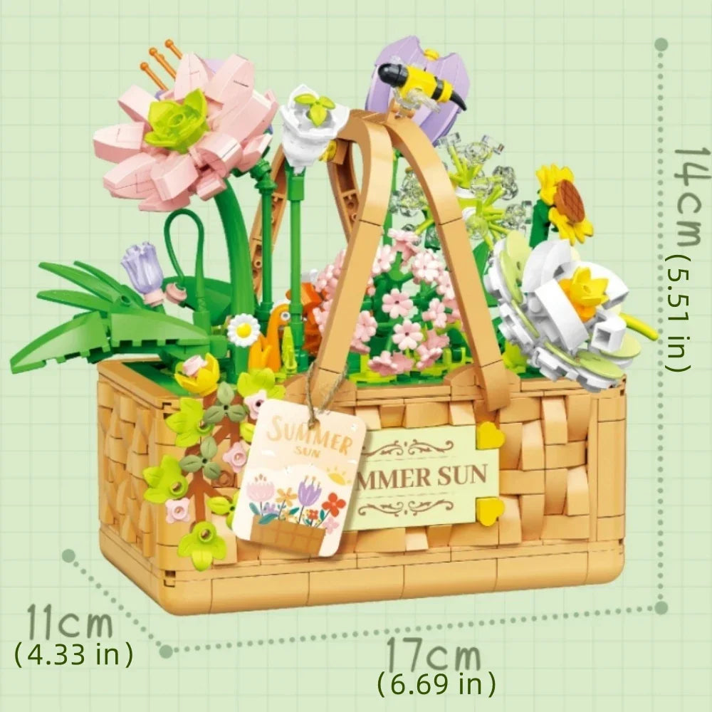 Summer Sunshine Flower Basket