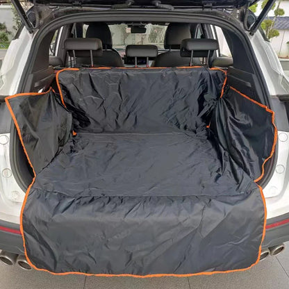 SUV Cargo Liner Waterproof Trunk Seat Cover for Back Cargo Area Black
