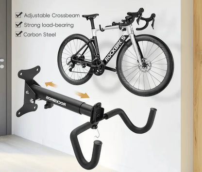 Wall Mount Bike Rack Heavy-Duty Carbon Steel Bicycle Holder Black