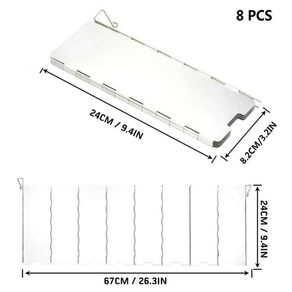 Plates Gas Stove Wind Shield Outdoor Camping Picnic Cooking Burner Windproof Screen Aluminum Alloy Wind Screen