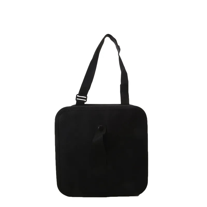 Car Trash Can with Storage Waterproof Bag with Mesh Pocket Black