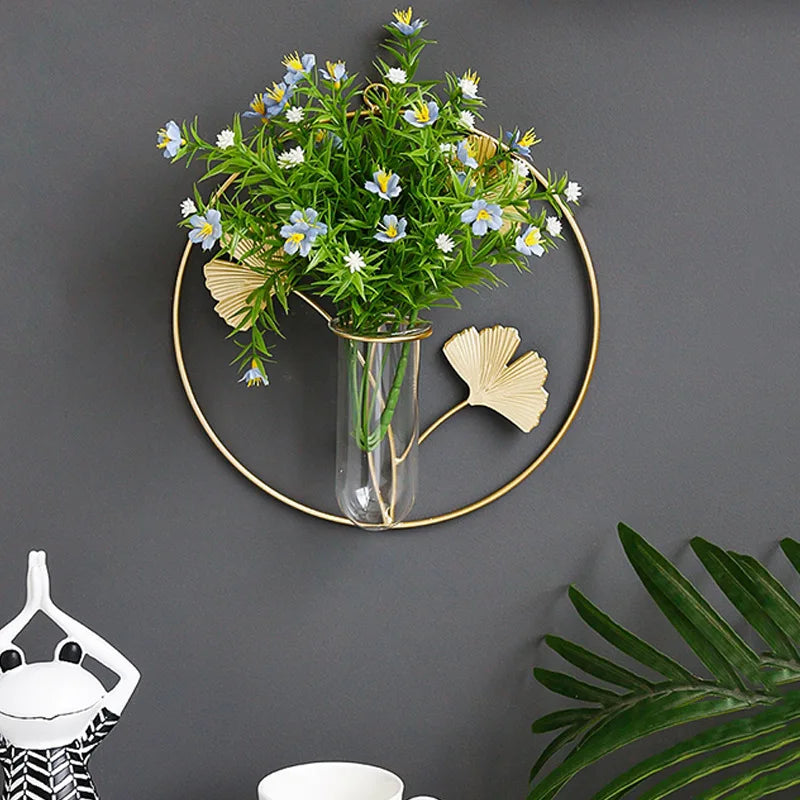 Iron Vases Wall Art: Creative Hydroponic Flower Decor