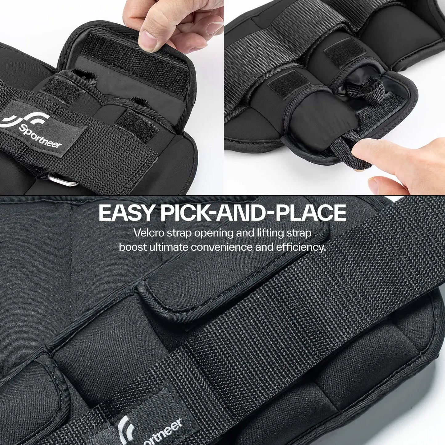 Adjustable Ankle Weights - 1 Pair, 4lbs