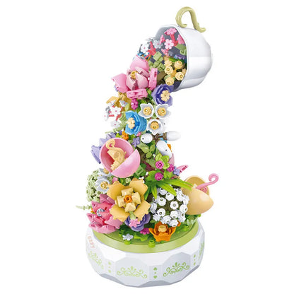 Teacup Flower Lighting Music Box