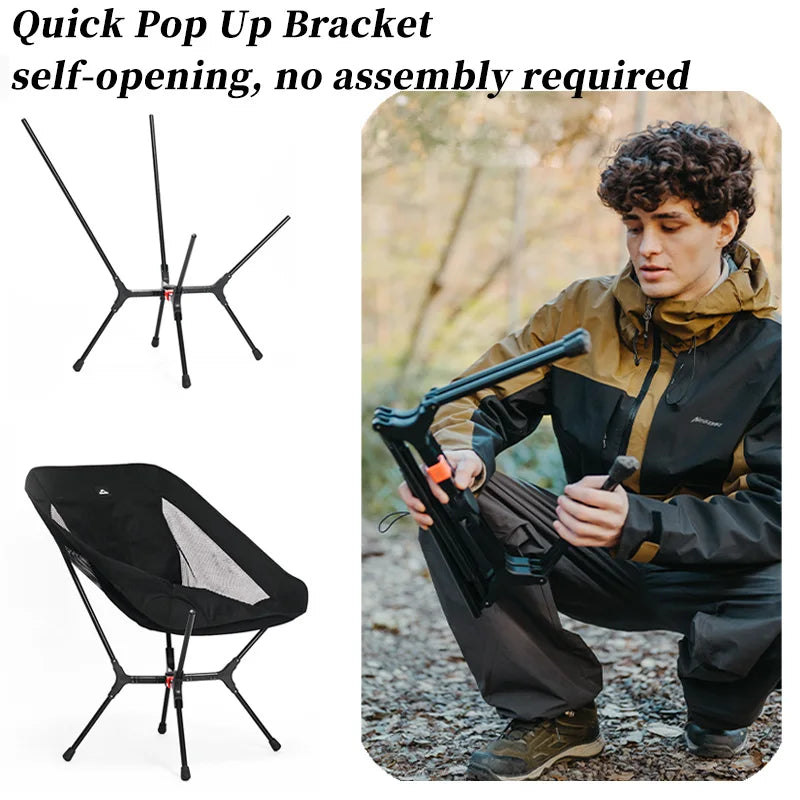 Portable Folding Camping Chair Black