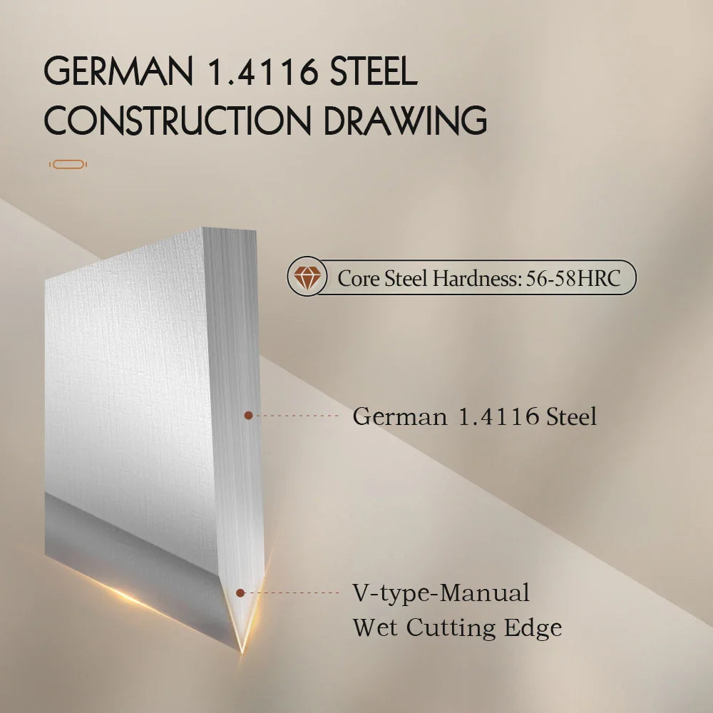 5.3-Inch Steel Utility Knife – Precision Kitchen Knife Brown