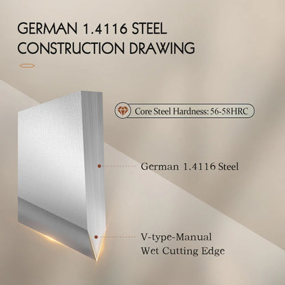 5.3-Inch Steel Utility Knife – Precision Kitchen Knife Brown