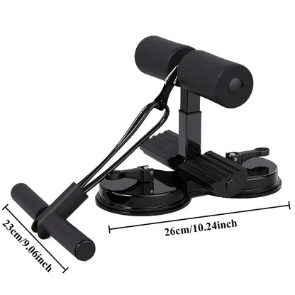 Sit-Up Bar with Suction Cup Black