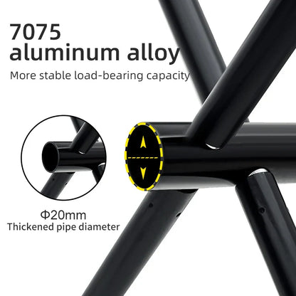 Portable Aluminum Folding Camping Stool with Storage