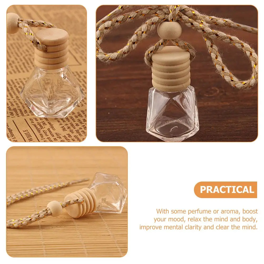 10PCS Hanging Glass Perfume Bottle Car Scent Diffuser–8ml