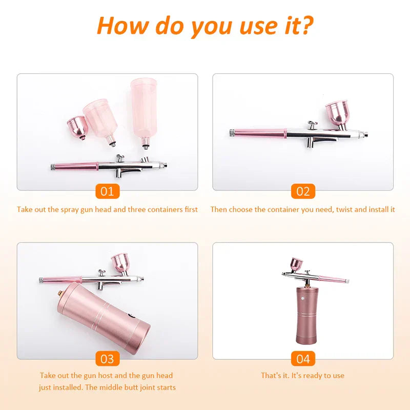 Spray Face Steamer - High Pressure, Moisturizing, Facial Pore Cleaner, Skin Care Airbrush