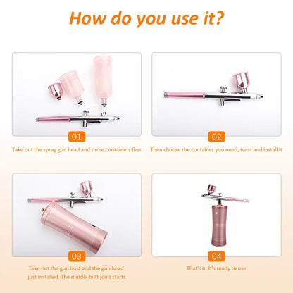 Spray Face Steamer - High Pressure, Moisturizing, Facial Pore Cleaner, Skin Care Airbrush