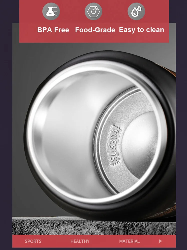 Stainless Steel Outdoor Thermos with Straw