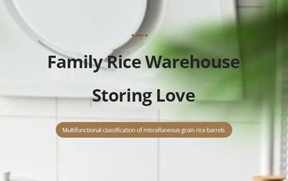 1pc Wall-Mounted Multi-Grid Food Dispenser - Large Capacity Rice Bucket