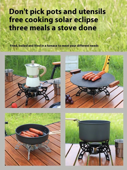 Folding 3800W UFO Camping Stove Black