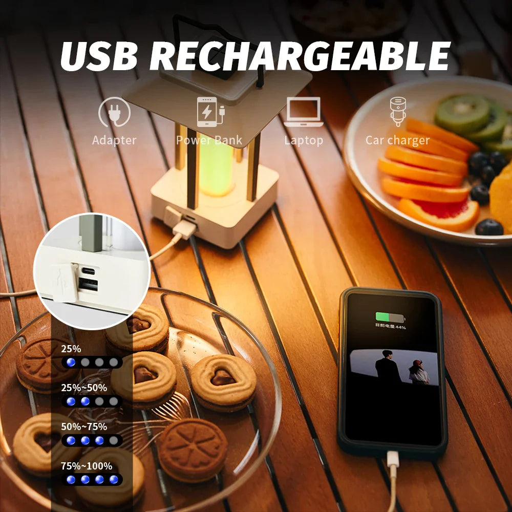 Ultralight Portable Camping Lamp Outdoor Tent Lantern Green