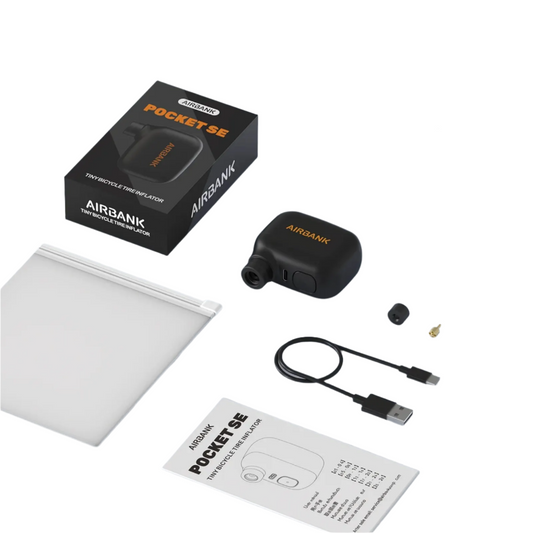 AS100 Mini Electric Bicycle Pump 100PSI Rechargeable Air Inflator Black