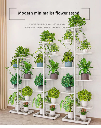 3-Tier Iron Plant Stand for Indoor and Outdoor Use