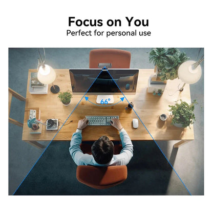 4K USB Mini Webcam with Sony Sensor Autofocus Black