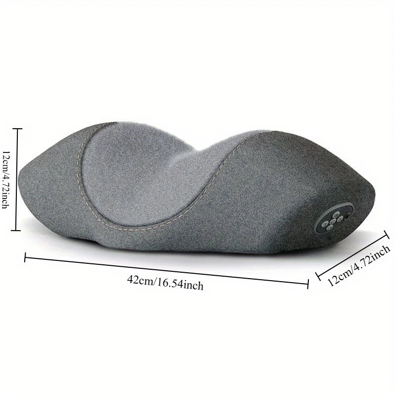 Wireless Cervical Massage Pillow Memory Foam Neck Support Grey