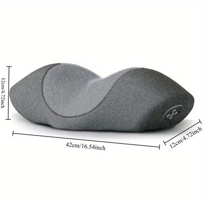 Wireless Cervical Massage Pillow Memory Foam Neck Support Grey