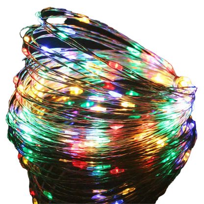30M USB LED String Lights Copper Silver Wire Garland Light Waterproof - Multicolor