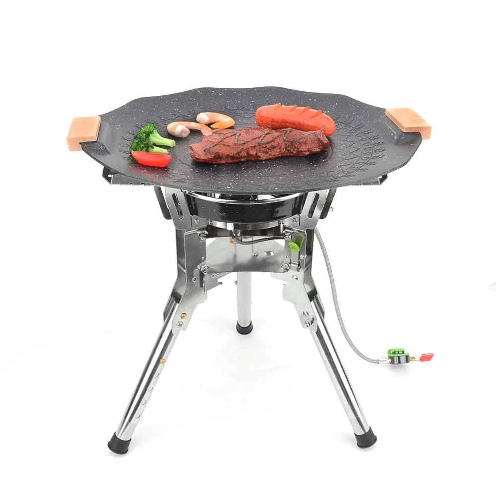 Camping Gas Stove 7400W High-Power Silver