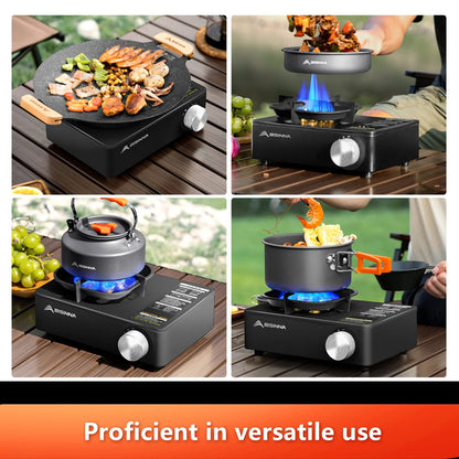 5800W Camping Gas Stove Overvoltage Protection Black