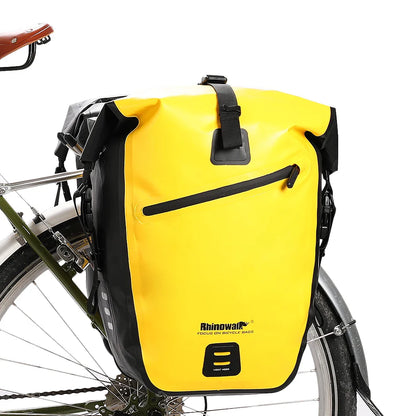 20L Rear Rack Bike Bag Waterproof Polyester Trunk Pannier Yellow