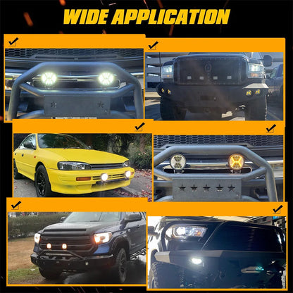 Round LED Work Light 4-Inch Spot Flood Beam