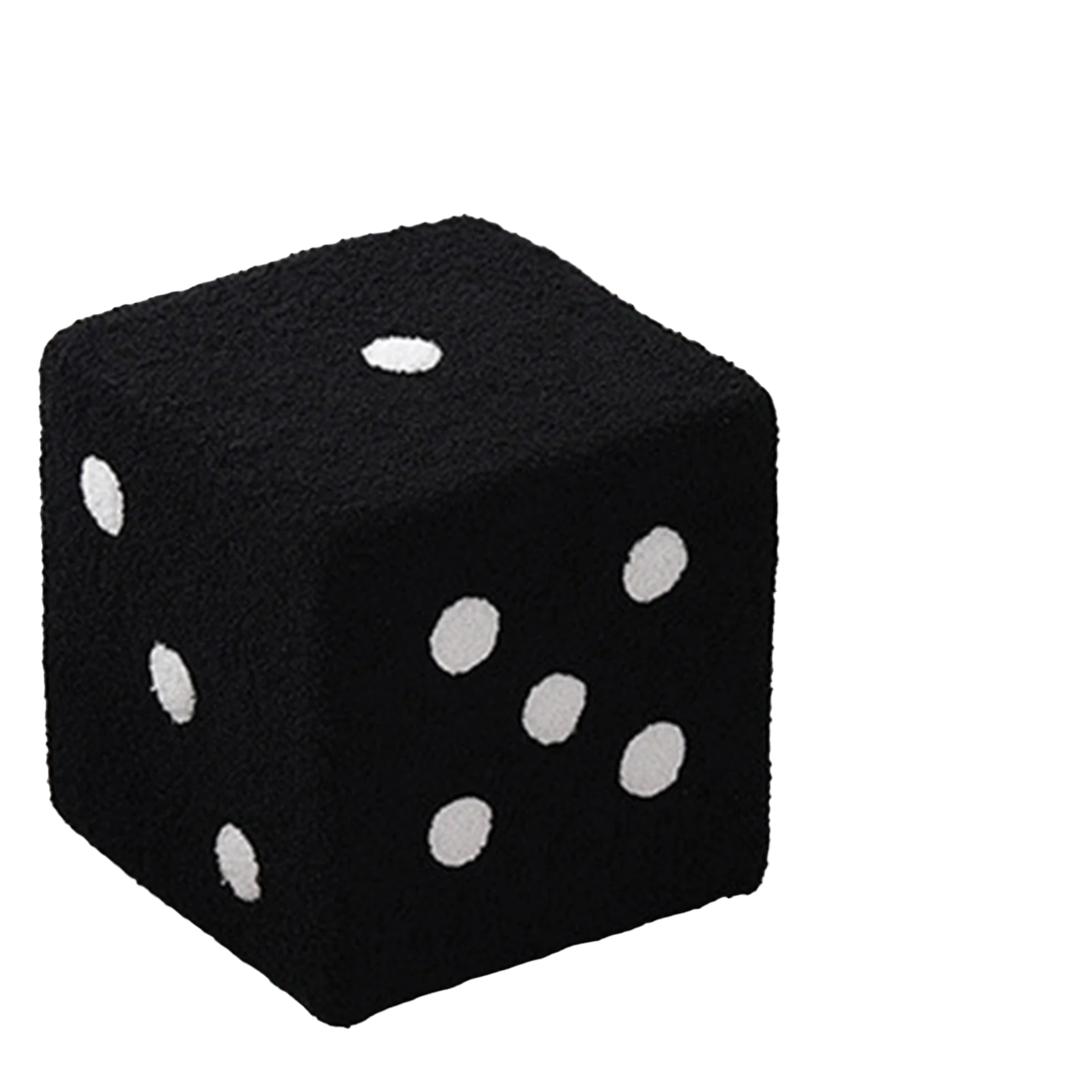 Home Comfort Dice Stool: Multipurpose Waterproof Footstool in Oversize Black