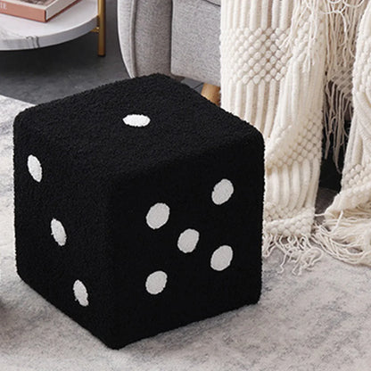 Home Comfort Dice Stool: Multipurpose Waterproof Footstool in Oversize Black