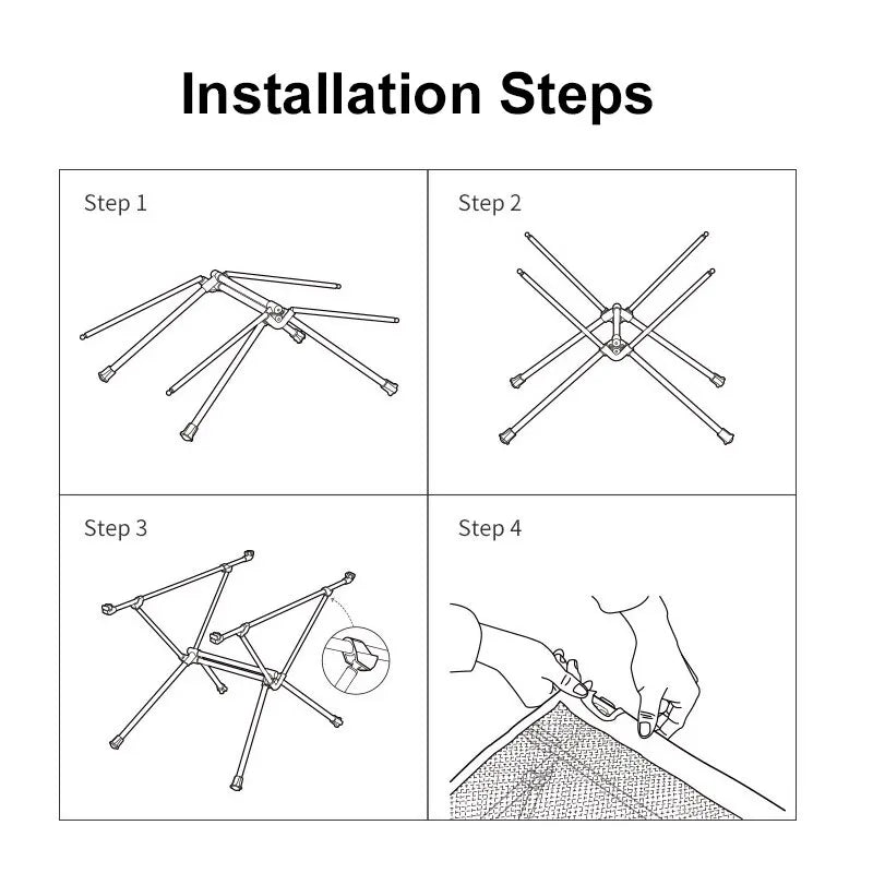 Camping Folding Roll-Up Table Black