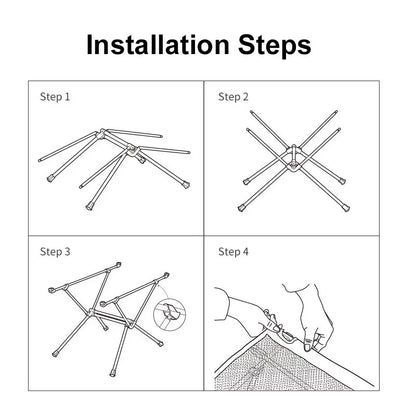 Camping Folding Roll-Up Table Black
