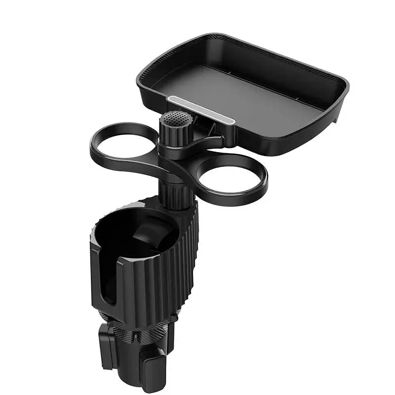 Car Cup Holder Expander Tray Detachable Food & Drink Tray Black